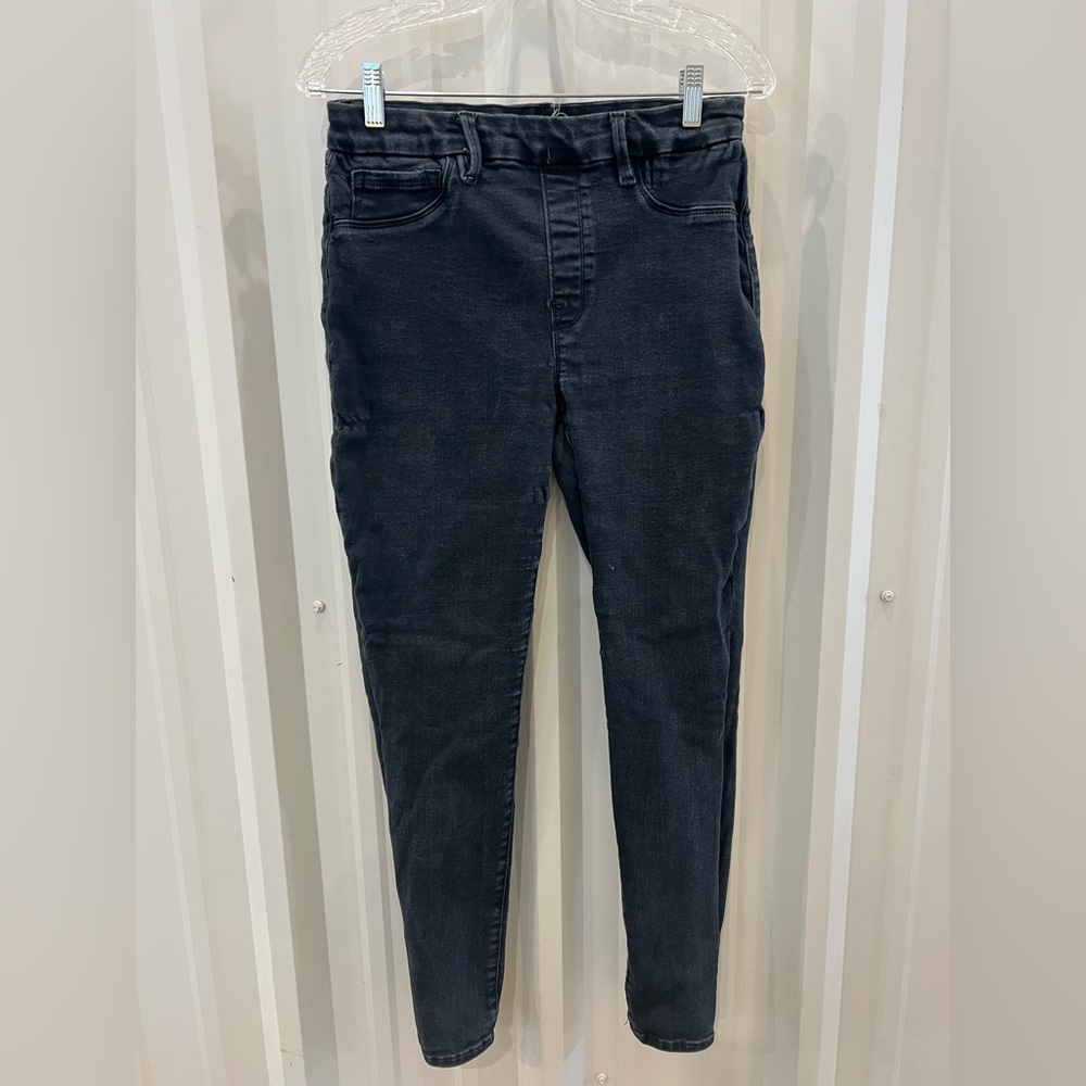 Good American Black Skinny Jeans Large Slight Stretching